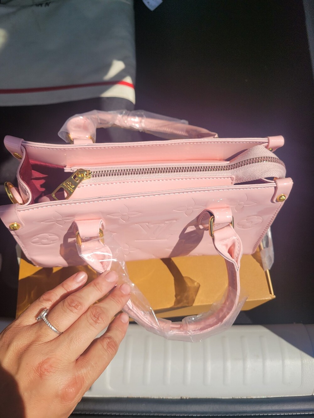 Pink Lv Printed Purse
